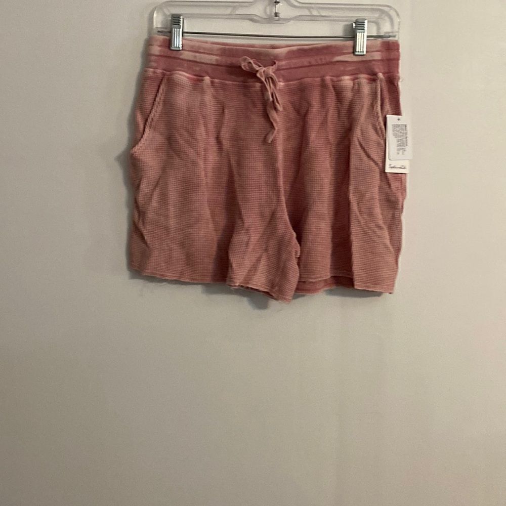 Splendid Mineral wash Rose pink thermal shorts, size S